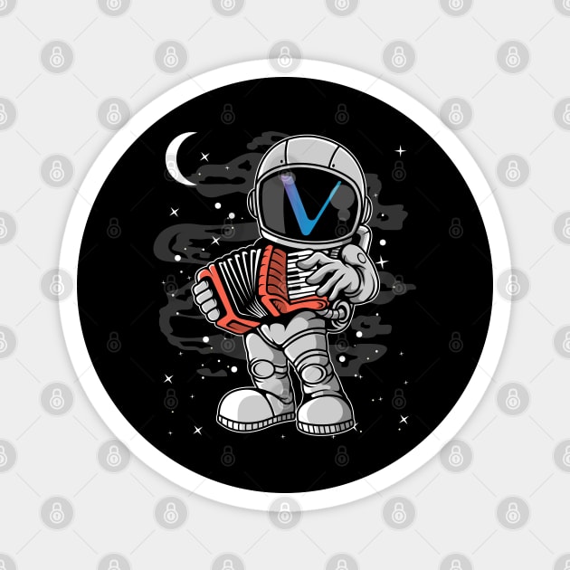 Astronaut Accordion Vechain VET Coin To The Moon Crypto Token Cryptocurrency Blockchain Wallet Birthday Gift For Men Women Kids Magnet by Thingking About